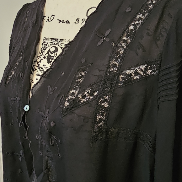Corey Lynn Calter Silk Embroidered Jacket - Picture 3 of 12